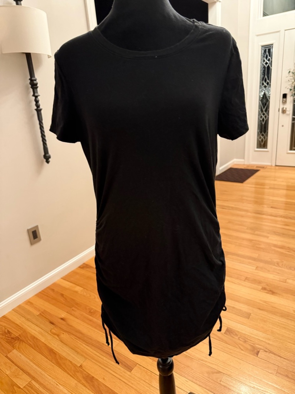 PINK Victoria's Secret Black Short-Sleeve Drawstring Tunic